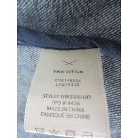 Anthropologie Unpublished Morgan Military Jacket Womens Size M Denim Utility - Picture 4 of 16